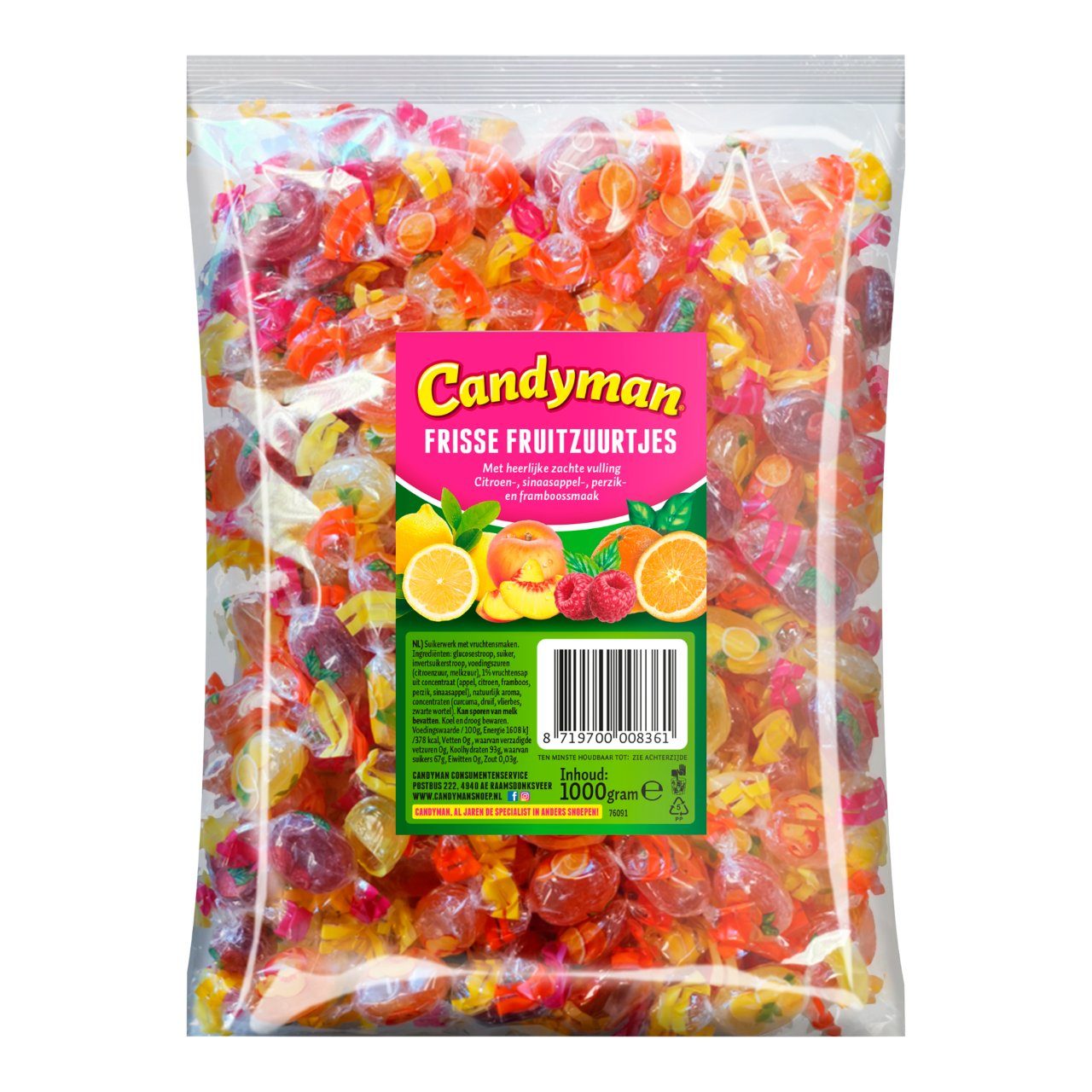 Fruitzuurtjes frisse  Candyman 1KG