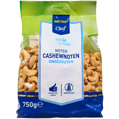 Cashewnoten ongezouten 750 gram