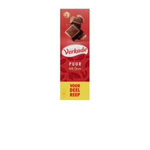 Chocoladereep Verkade Fairtrade puur 180 gram