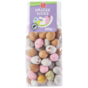 Chocolade dragee paaseitjes Fine Life 300 gram