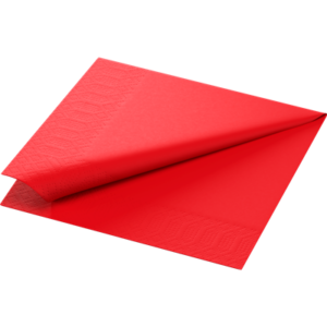 Servetten rood Duni  33/33 cm 250 stuks  3 laags