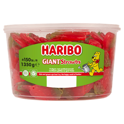 Haribo Aardbei fruitgom 150 stuks