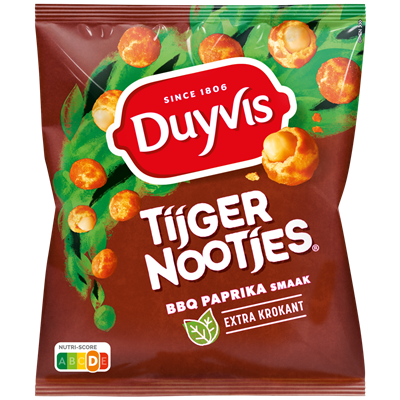 Tijgernootjes Duyvis BBQ paprika 275 gram