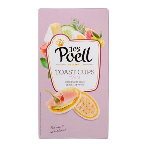 Toast Jos Poell naturel cups ovaal 130 gram