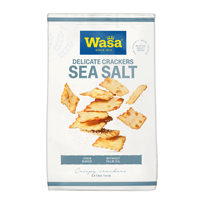Wasa delicate cracker seasalt 180 gram