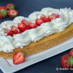 Aardbei slof vers van de banketbakker