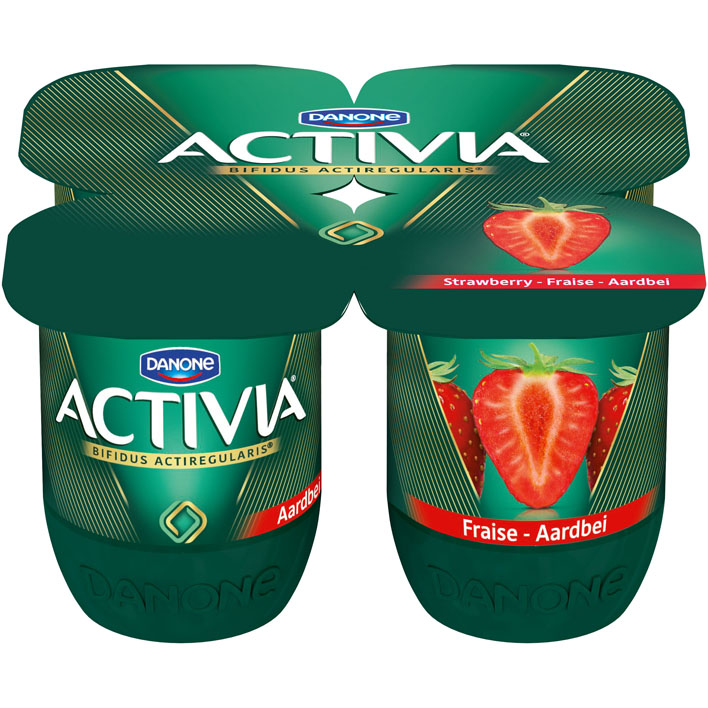 Activia yoghurt aardbei 4 x 125 gram