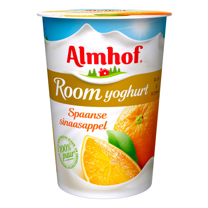Almhof roomyogurt spaanse sinaasappel 500ml