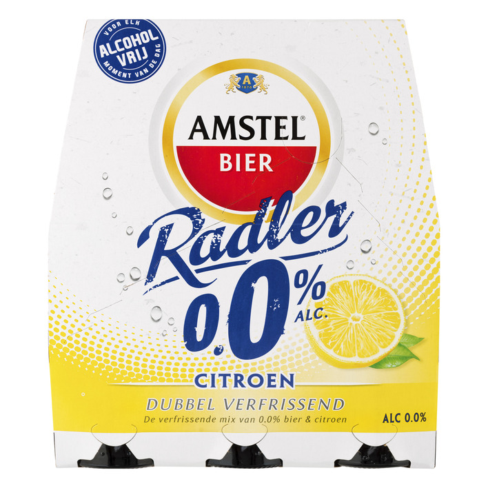 Amstel  Radler citroen 0% alcohol  6 x 30 cl flesjes