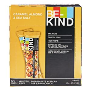 BE KIND Caramel Almond & sea salt  doos 12 repen a 40 gram