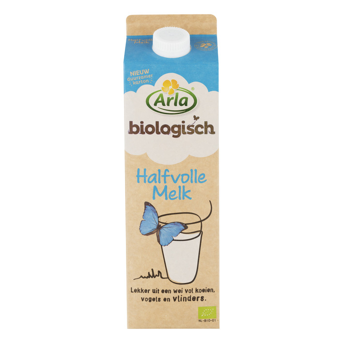Biologische halfvolle melk Arla 1L