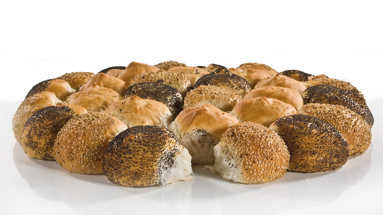 Bloembrood bruin (7 gesorteerde bolletjes in bloemvorm)