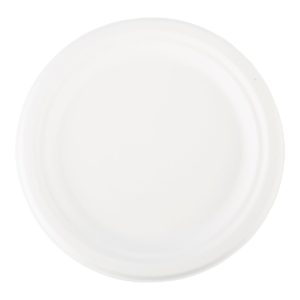 Take dis  bord rond suikerriet 22 cm 50 stuks
