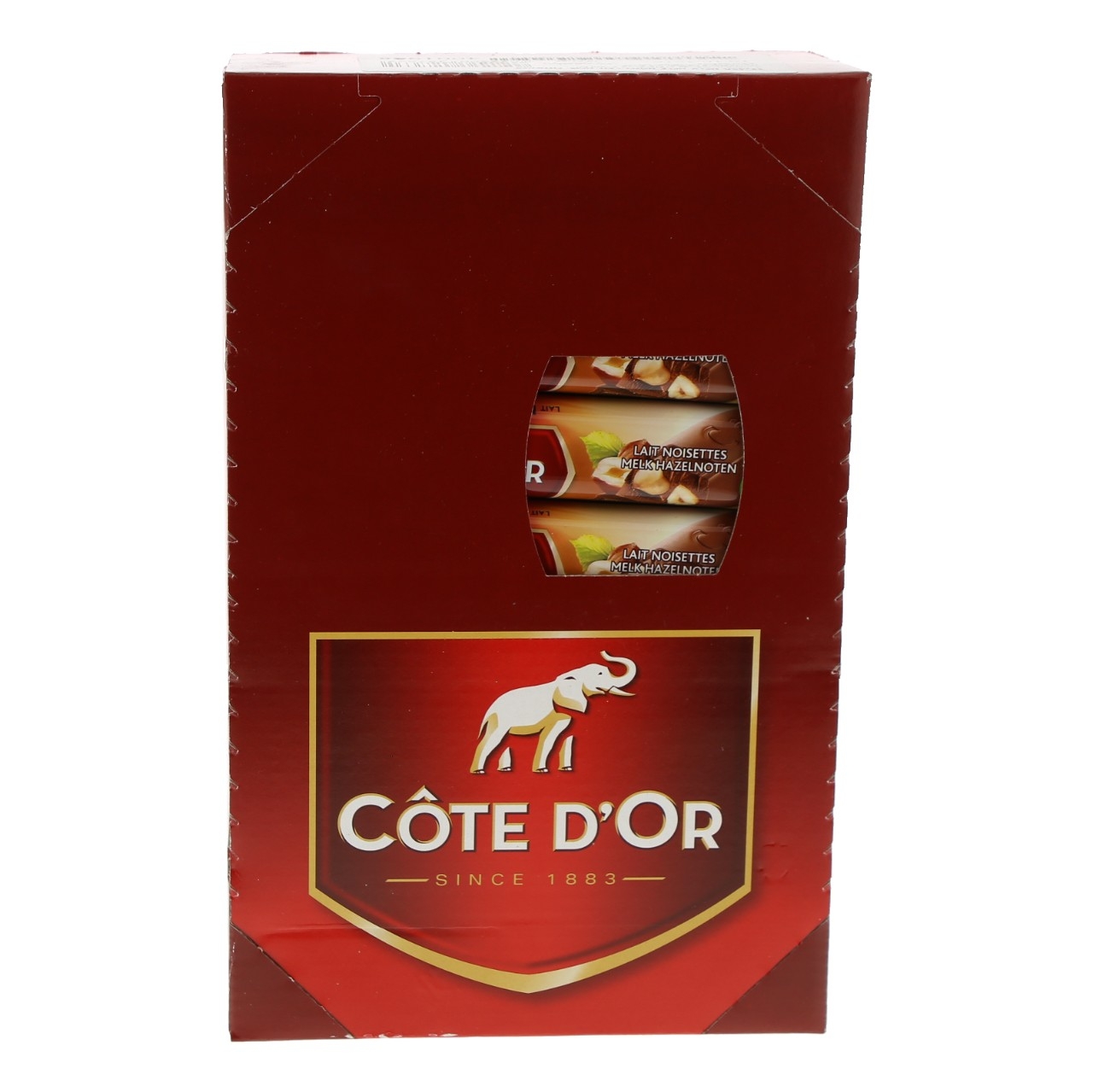Côte d'Or chocoladereep melkchocolade met hele hazelnoten 32 x 45 gram