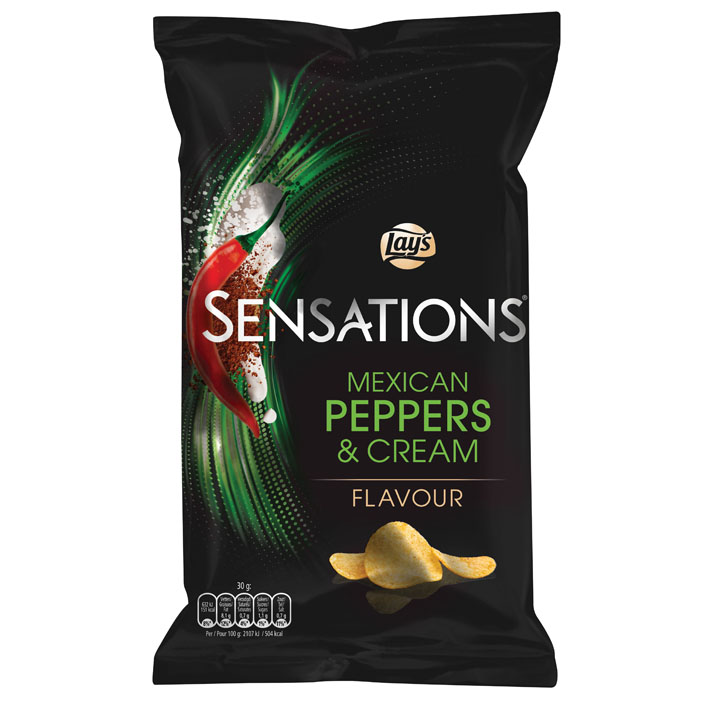 Chips Lay's Sensation Mexican Peppers & Cream Flavour 150 gram