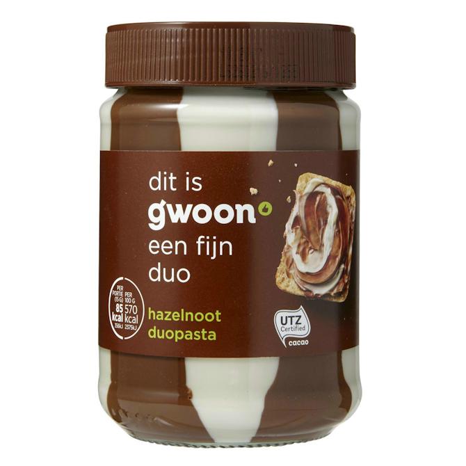 Chocoladepasta duo G'woon 400 gram