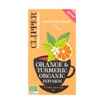 Clipper thee orange & turmeric organic infusion pakje