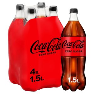 Coca cola zero 4 petfles a1,5L