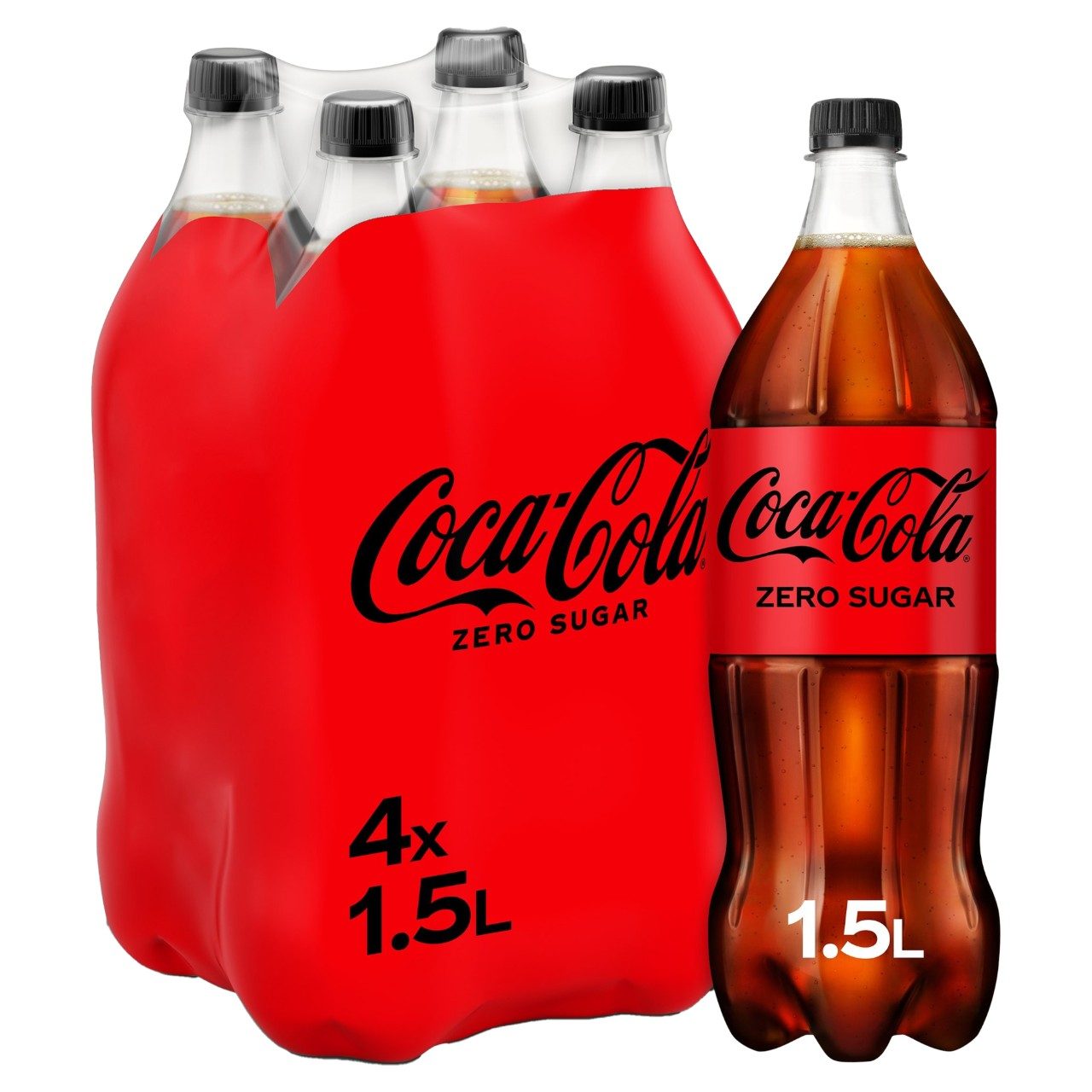 Coca cola zero 4 petfles a1,5L