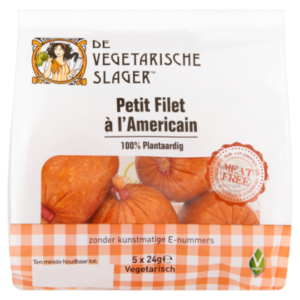 De Vegetarische slager petit filet à l' Americain 5 x 24 gram