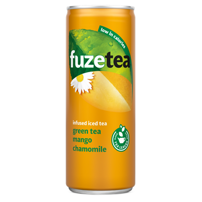 Icetea Fuze tea mango chamomile tray blikjes 24 x 33 cl