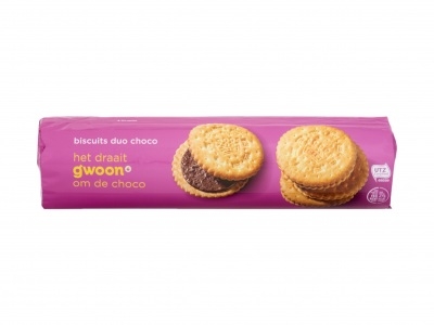 G'woon Biscuit duo choco 500 gram