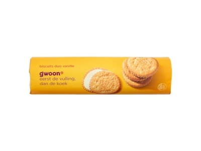 G'woon biscuit duo vanille 500 gram