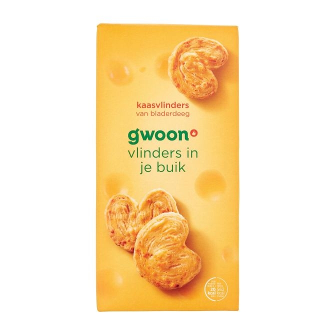 G'woon kaasvlinders pak 100 gram