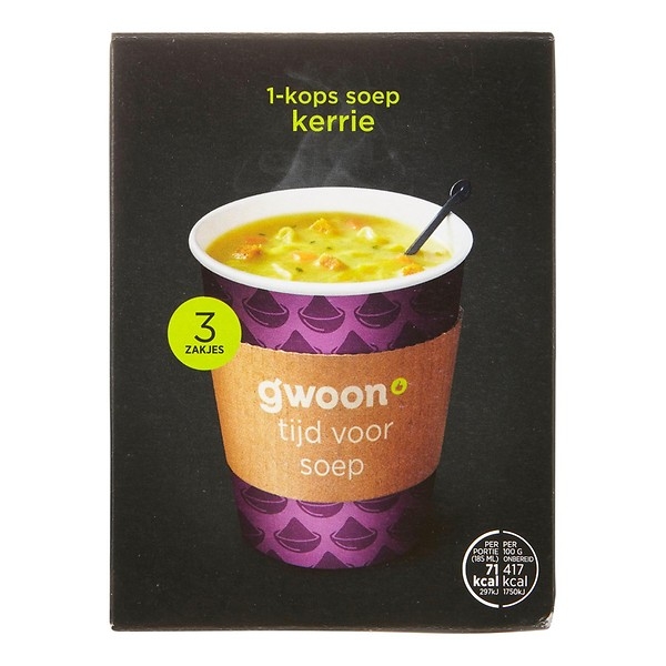 G'woon kerrie soep 1- kops 51 gram
