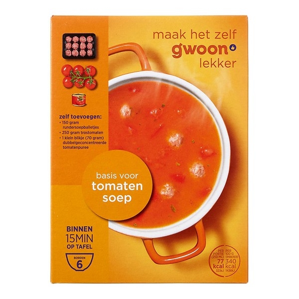G'woon tomatensoep 85 gram
