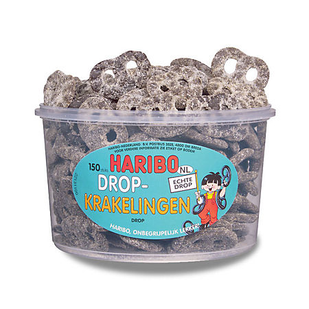 Haribo dropkrakelingen 150 stuks