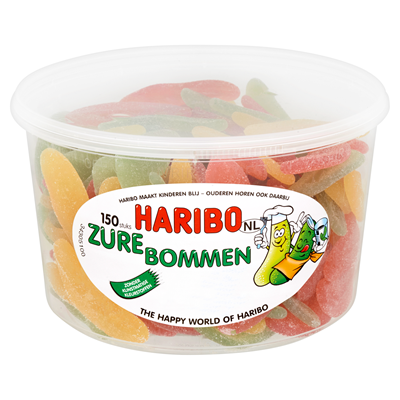 Haribo zure bommen silo 150 stuks