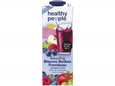 Healthy People blauwe bosbes en framboos 1ltr