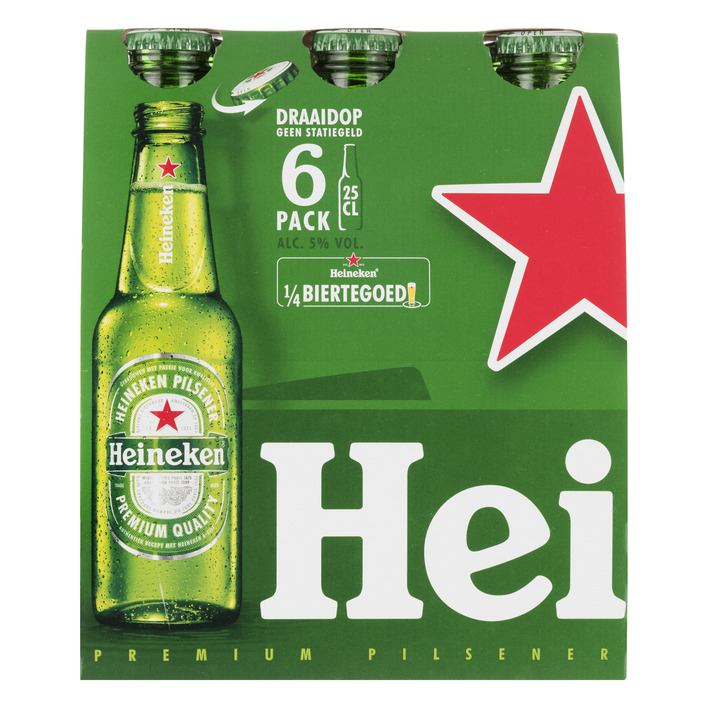 Heineken bier 6 x 0.25 cl