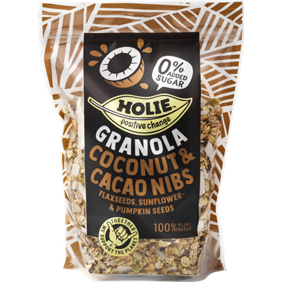 Holie granola coconut & cacao nibs 350 gram