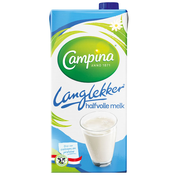 Houdbare halfvolle melk Campina 12 x 1 liter