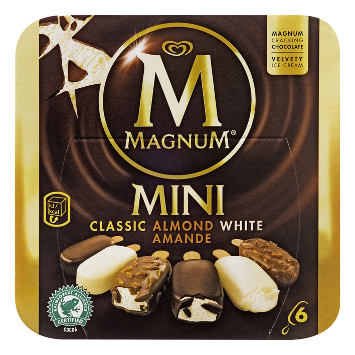 IJs Magnum mini classic almond white 6 stuks