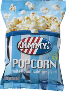 Popcorn gezout Jimmy  zak 80 gram