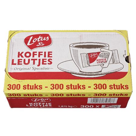Koekjes Lotus koffieleutjes 300 stuks apart verpakt