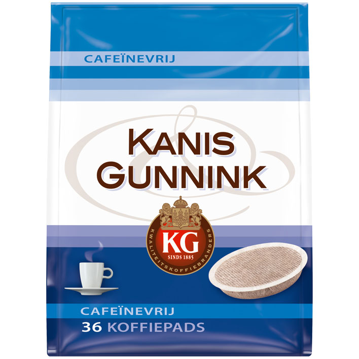 Koffiepads cafeïnevrij Kanis & Gunnink 36 stuks