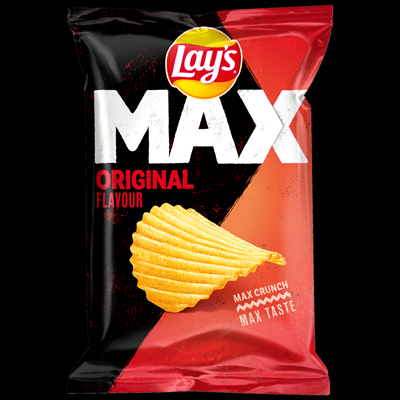 Lay's  Max ribbel naturel chips  20 x 45 gram