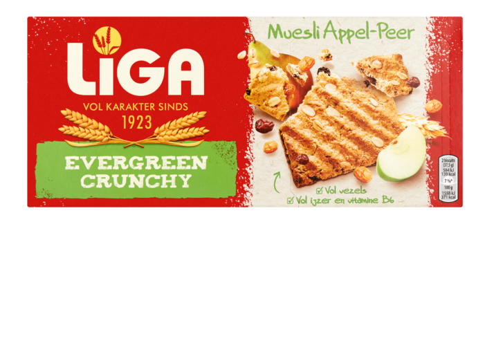 Liga Evergreen Crunchy muesli appel  225 gram