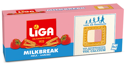 Liga milkbreak melk aardbei 245 gram