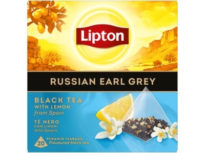 Thee Lipton Russian Earl Grey pakje 20 zakjes