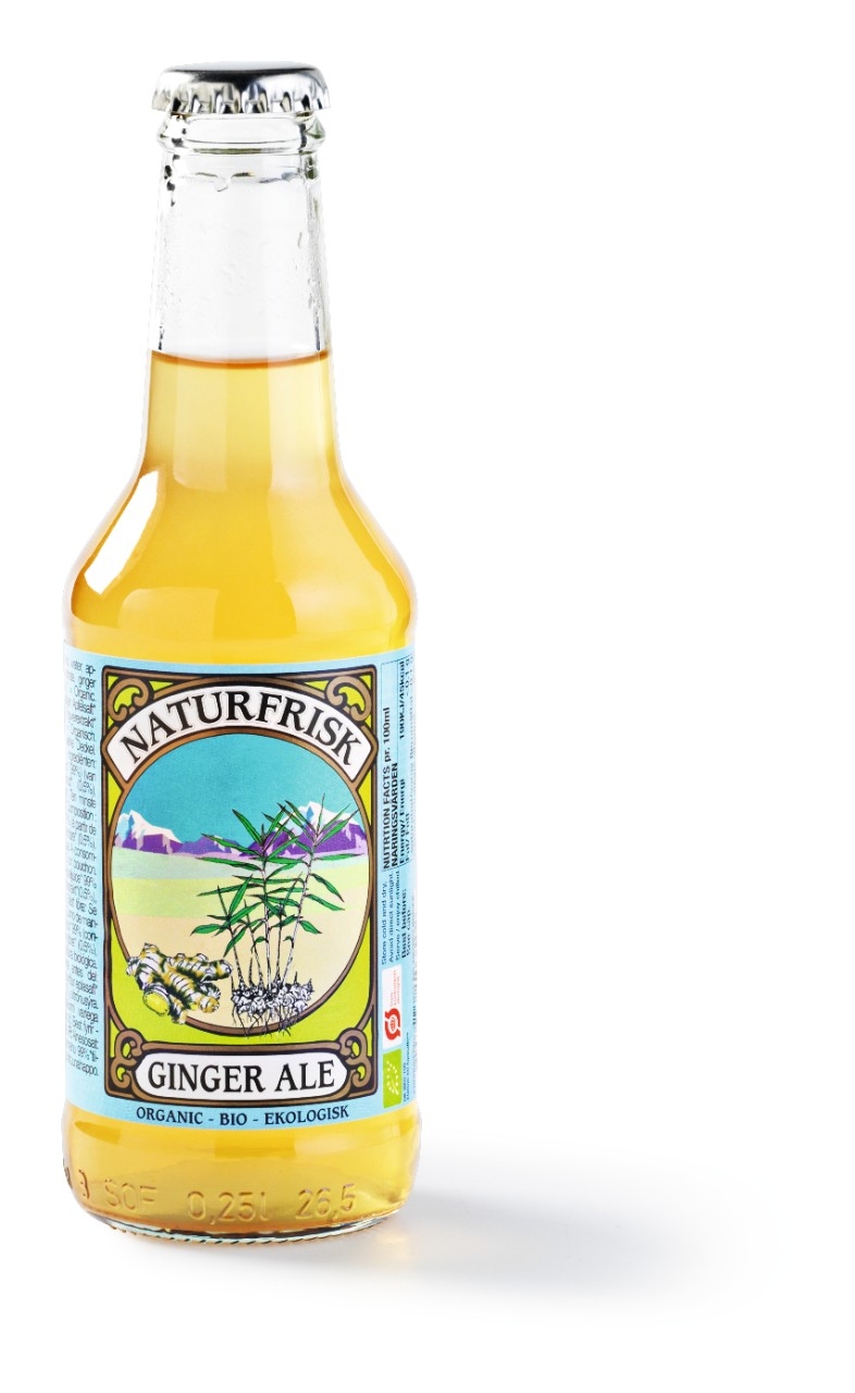 Naturfrisk ginger ale, BIO 12 x 25 cl