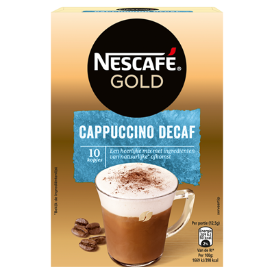 Nescafé Cappuccino cafeïnevrij 10 x 12,5 pak