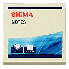 Post-it Notitieblock Sigma  75x75mm. 6x100 vellen