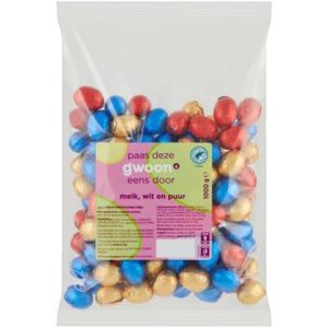 Chocolade paaseitjes gemengd puur/ melk/ wit 750 gram