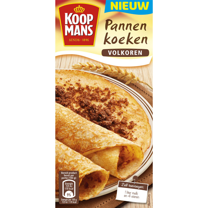 Pannenkoekenmix volkoren Koopmans 400 gram