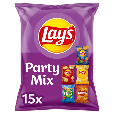 Chips Lay's Partymix, 5 smaken x 3 zakjes
